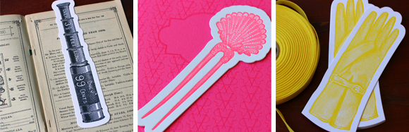 Sesame Letterpress Letterpress Bookmarks