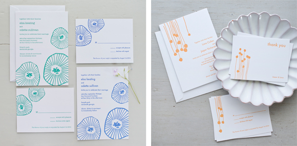 Sesame Letterpress Lotta Jansdotter Invitation Suites