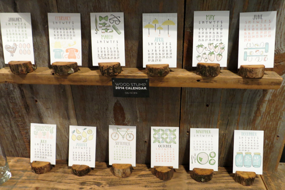 1canoe2 2014 Wood Stump Letterpress Calendar