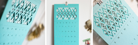 Plane Paper 2014 Geometric Calendar