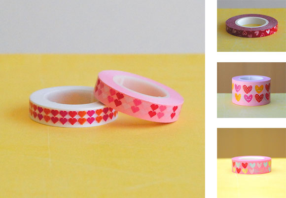 Ginko Papers' FunTape Hearts series
