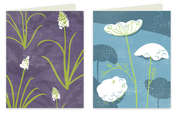 Rigel Stuhmiller Block Print Flowers cards